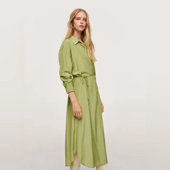 Mango Wrapped Satin Dress